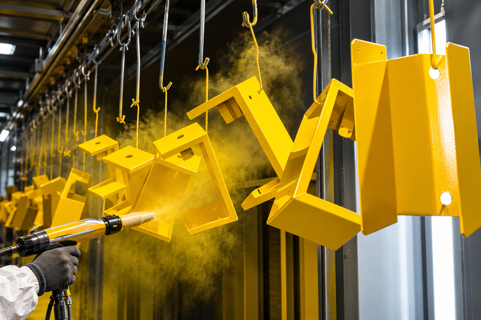 Illustrative powder coating workshop